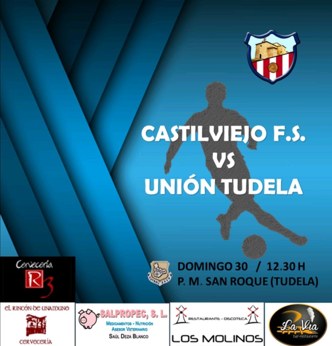 Partido muy importante esta semana ante <a href="/UTudela_Fs/">⚽ U.Tudela - Bar Eclipse Fs ⚽</a>, que marcha segundo clasificado con un partido menos!
Última salida de la temporada! Tocará sufrir y mucho para conseguir puntuar! 
#GoCastilviejo 💪