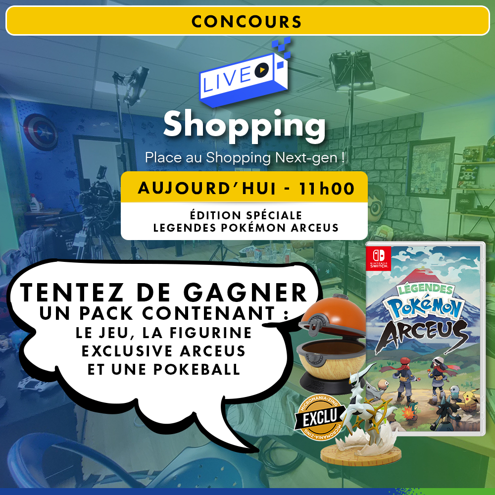 Micromania_Fr's tweet photo. 15min avant le début de notre live-shopping Pokémon ➡ https://t.co/uHuy5Fpkxy

On vous fait gagner un pack contenant un jeu, une figurine et une Pokéball : 

🔴 RT &amp; Follow @Micromania_Fr
🔴 Mentionne un ami en réponse avec #LiveShoppingPokémon

TAS dans une semaine ! https://t.co/911W29Kpw2