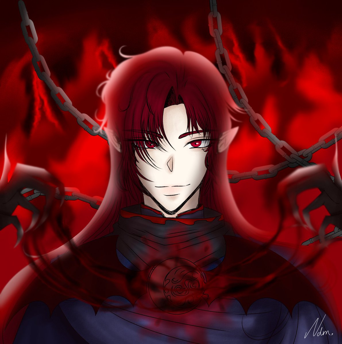 noodlemstr's tweet photo. My boy came home!! I was struggling with art block and couldn't decide what to draw so a handy dandy fanart of Yato no Kami will do!

#onmyoji #yatonokami #onmyojifanart #fanart #digitalart #digitalartist https://t.co/k15Llg4Stw