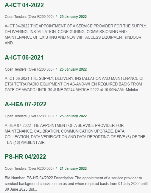 MunicipalNotice's tweet photo. New tenders at Ekurhuleni: protective equipment & clothing, Wi-Fi, TETRA radio, air quality & background checks https://t.co/ev3Go2ZWya #EkurhuleniNotice #DigitalNotice https://t.co/JWoVfHgIew