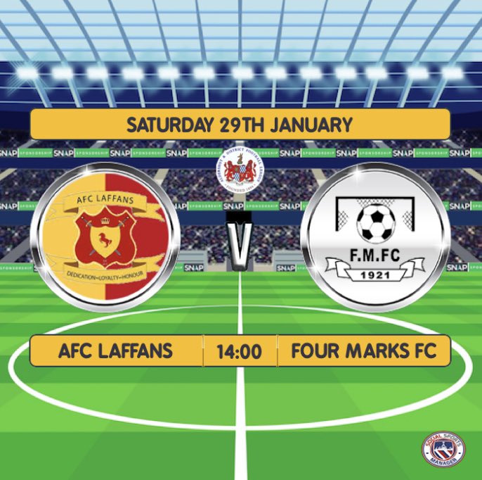 afc_laffans's tweet photo. Game Day! It’s the return of last weeks fixture as we welcome @FourMarksFC to Ship Lane. Give us a follow over on Insta for Matchday Updates! #gameday #youagain https://t.co/Z3JjjuZP5s