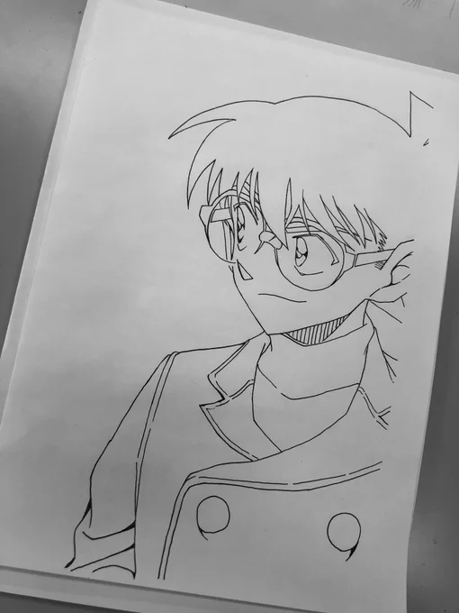 画力向上のため、過去の扉絵を模写。
#名探偵コナン #conan #イラスト 