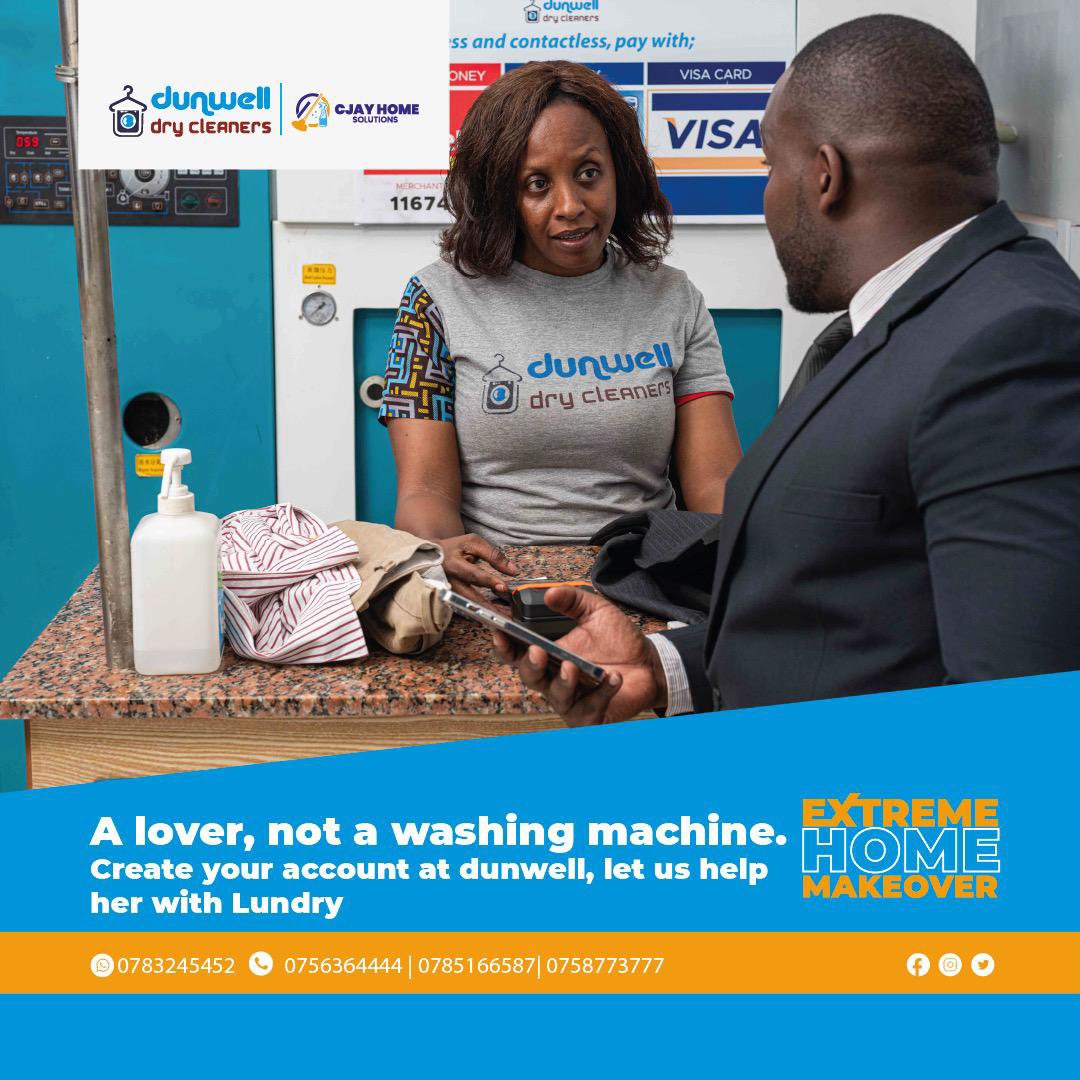 SirDavidKN's tweet photo. My sister,you are a lover not a washing machine. 
Don’t get worked up doing laundry over the weekend. 
Bikwase @dunwelldryclean 🤗
#ExtremeHomeMakeOver https://t.co/PFRMRLTETR