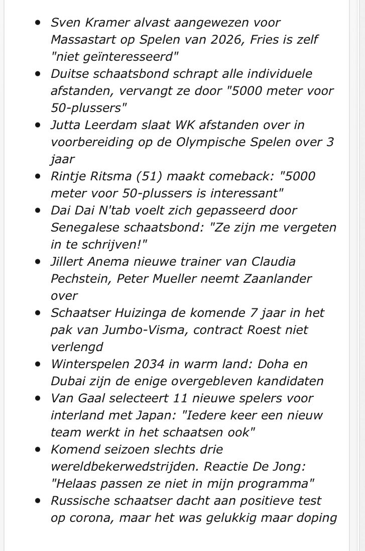 update_skate's tweet photo. De afgelopen maanden is er al erg veel ophef geweest in het schaatsen. Selectie voor de team pursuit, Kramer op de massastart, het relletje nu rond Coopmans en Zaanlander... Wat voor ophef komt er nog meer in de komende jaren? Ik doe wat voorspellingen. 

#satire #schaatsen https://t.co/Mc4LtyMj5T