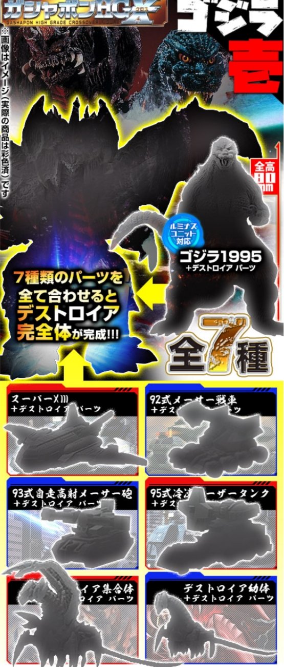 【☆短期出品！早い者勝ち！】HGXゴジラ デストロイア (発光ユニット付) 短期出品 早い者勝ち 】HGXゴジラ デストロイア (発光ユニット付