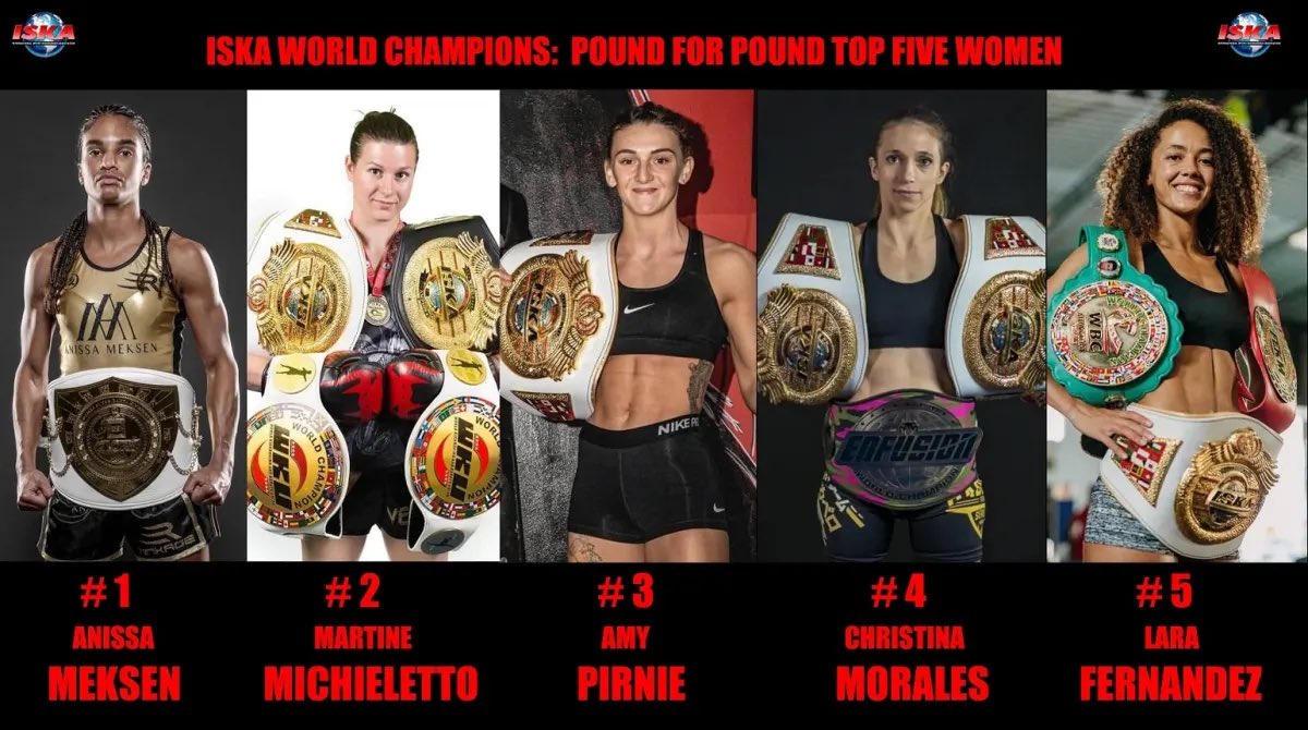 One more time <a href="/AnissaMeksen/">Anissa Meksen</a> ranked number 1 pound for pound by ISKA ✅ 

<a href="/yodchatri/">Chatri Sityodtong</a> <a href="/ONEChampionship/">ONE Championship</a> gives her a title shot 🔥
#goat #worldchamp #kickboxing #ONEChampionship