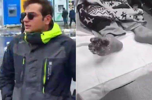 Yer: İstanbul. Bir Afgan tarafından gece işten çıkarken kıyafetlerine kadar soyulan bir genç, çıplak ayakla kmlerce yürümek zorunda kaldı.

7 saat soğukta kalan ve bilincini kaybeden gencin, ayaklarını kaybetme riski olduğu belirtildi.
