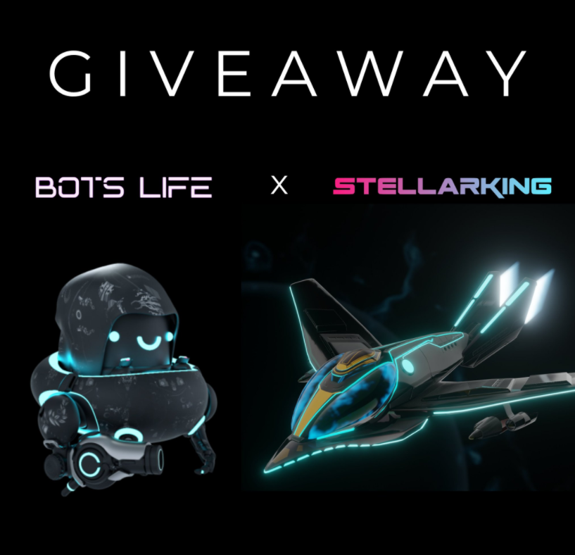 BotsLife_NFT's tweet photo. Bots Life X Stellarking

1x Bots Life + 1x Stellarking WL Spots!

① Follow @BotsLife_NFT &amp; @StellarKing_  
② 💖 + Retweet
③ Tag 3 Friends 

⏰Ends in 24 hours

#NFTGiveaway #NFTs #PlayToEarn https://t.co/FRCdWAEk8c