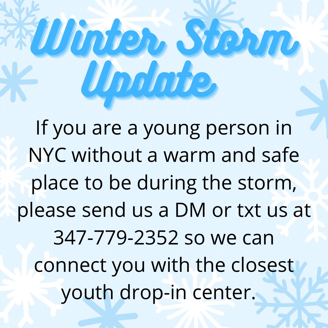nychyorg's tweet photo. #endyouthhomelessness #codebluenyc #homelessyouth #nycyouth https://t.co/LeTt82QiJN