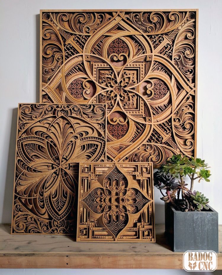BadogCNC's tweet photo. Wall Arts utilisant nos machines CNC Badog. Si vous voulez apprendre, rendez-nous visite à notre magasin. Si vous avez besoin d'un logiciel pour faciliter la découpe, venez nous voir pour savoir ce qu'il y a de mieux. #CNC #milling #woodworking #lasercut #2dprints #3dprints #wood https://t.co/8avtGfHpTT