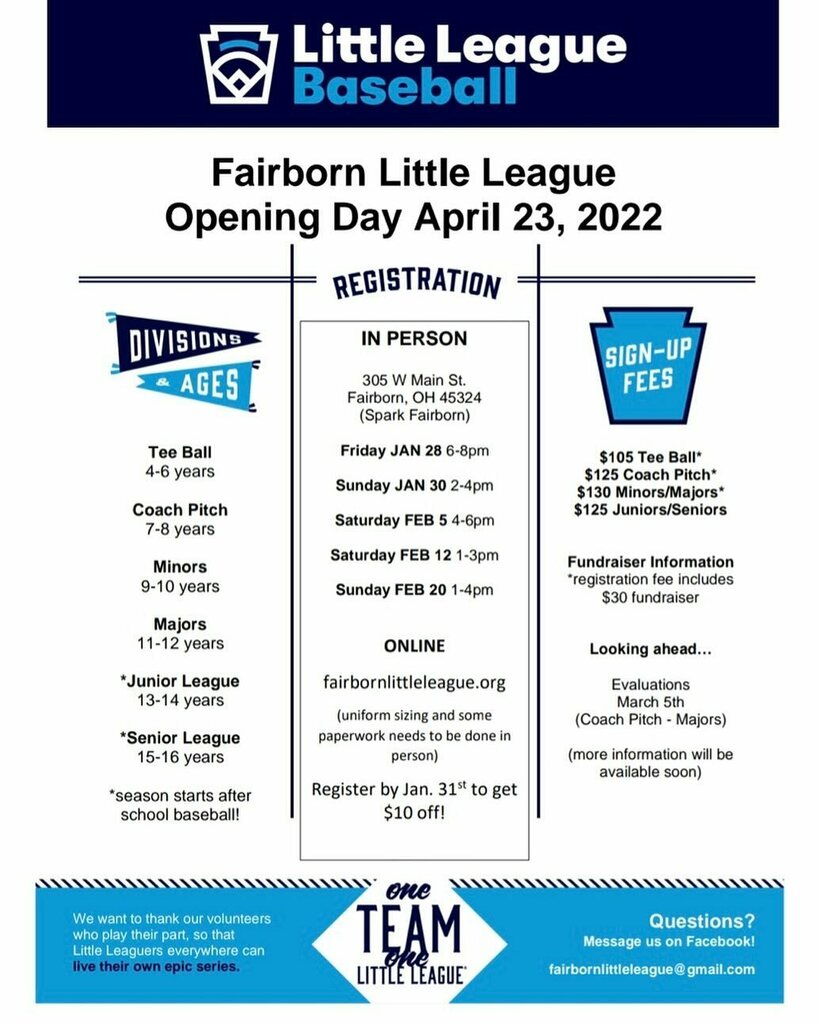 Fairborn4th5th's tweet photo. Information for Little League — sign ups start today!  PLAY BALL! https://t.co/TuOtutu0xh https://t.co/2rDmw9oJQs