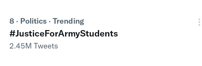 ShahNawazKhaki2's tweet photo. 2.45 millions tweets are The Voice of millions Sufferings Students of my Nation. Will not tolerate injustice with our bright future
#JusticeForArmyStudents https://t.co/9dePZZrBmX