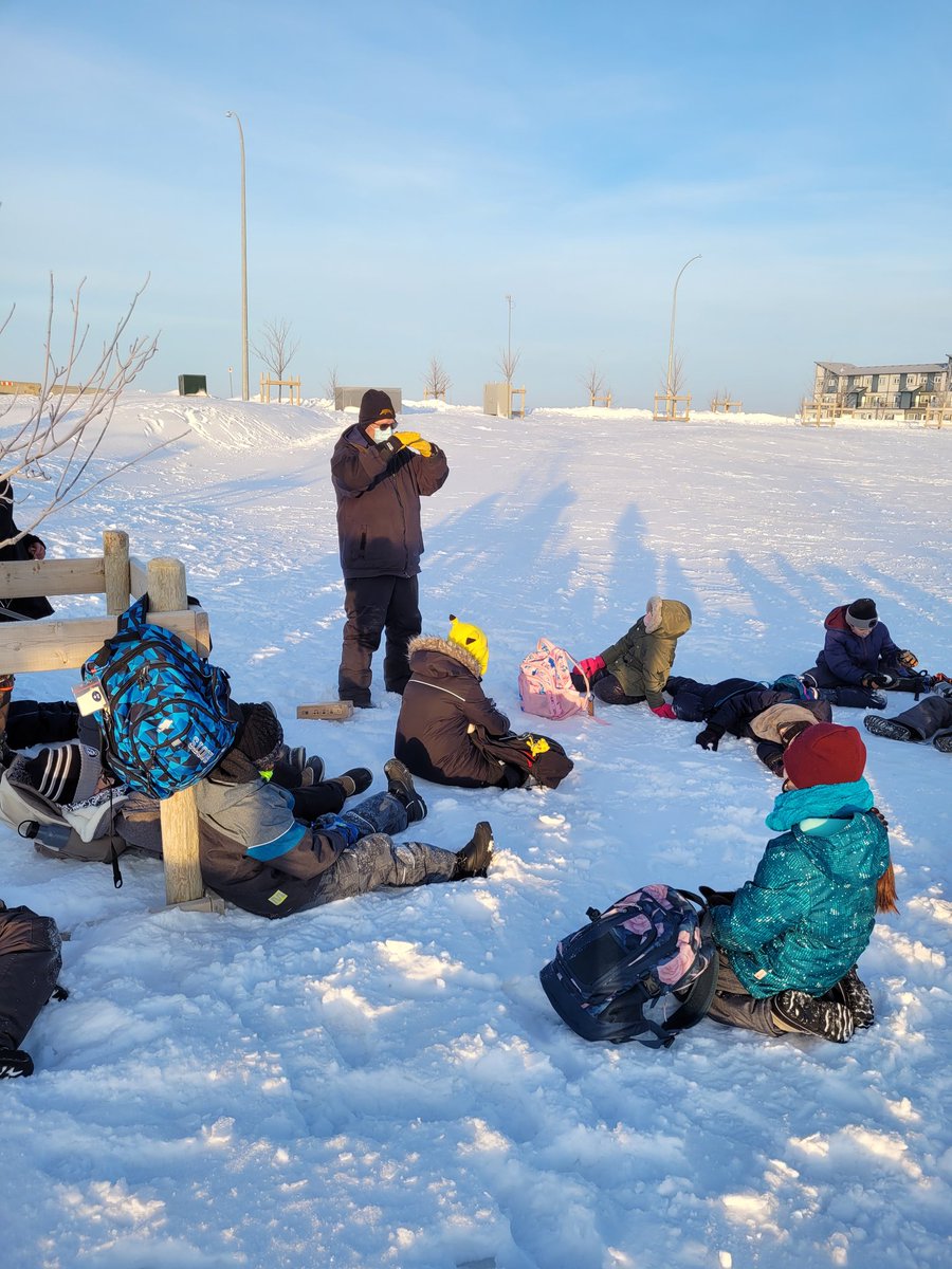 Yesterday, we got to experience Outdoor Ed right in our own backyard! Thank you to @RegPublicSchool and @OutdoorEnviroEd for the opportunity. We learned all about life in the North and played various Inuit games.