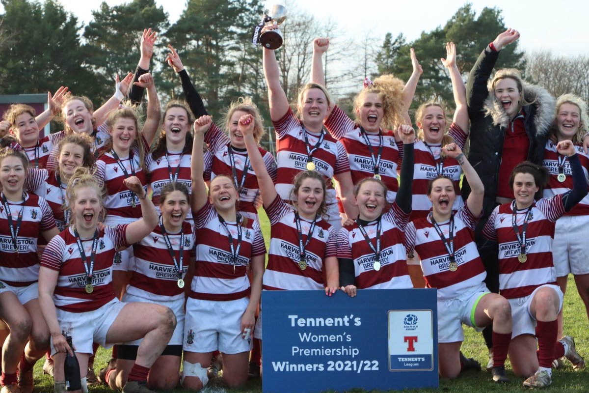 Congratulations to @watsonianwrugby for winning the @TennentsLager Women’s Premiership!