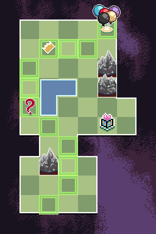 queens_tale's tweet photo. Beginning to design an overworld map that will need to be navigated by pieces you currently own. Sacrifice a piece from your army to move on the map! Find your way to treasures and victory!
#screenshotsaturday #pixelart #gamedev #indiedev #Chess https://t.co/boR7NwnmsI