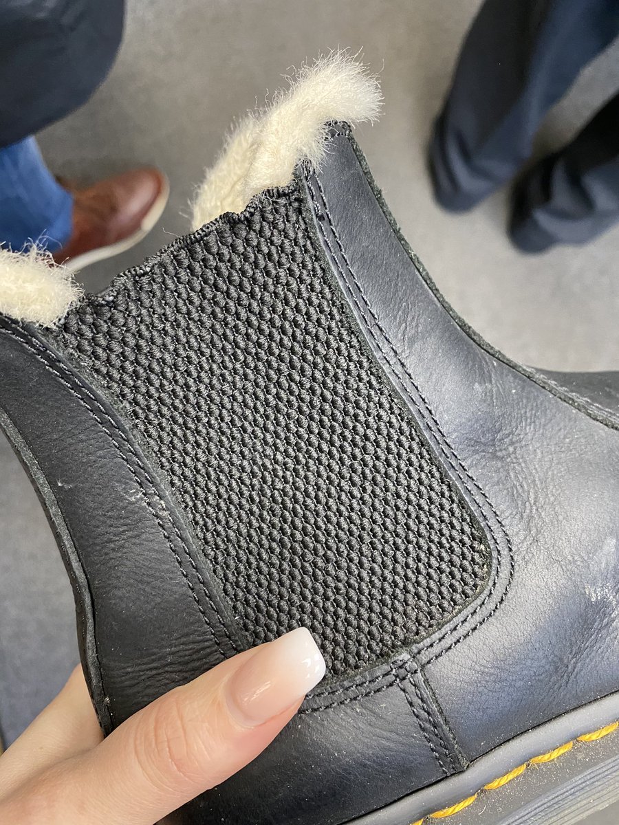 Hey <a href="/drmartens/">Dr. Martens</a> I’ve had these boots about 3 months, and the elastic on the right shoe has done this (see images attached). Please advise: should the elastic stretch like this after such a short amount of time? I’ve been putting them on correctly - not sure what’s happened…