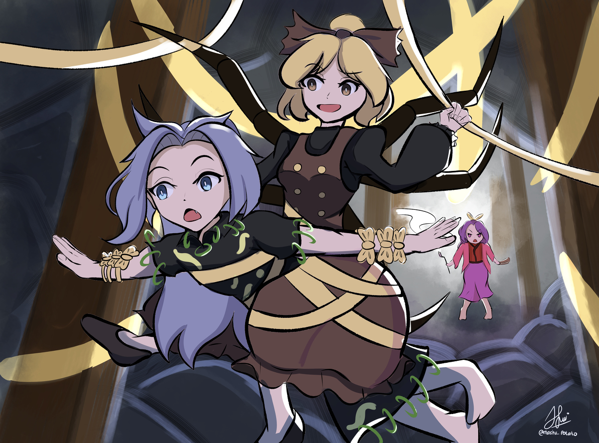 ZakiRamdhani6's tweet photo. Bugs Together Strong #東方Project #姫虫百々世 #黒谷ヤマメ #touhou https://t.co/oTjnTKyFby https://t.co/9njaNKf4LD