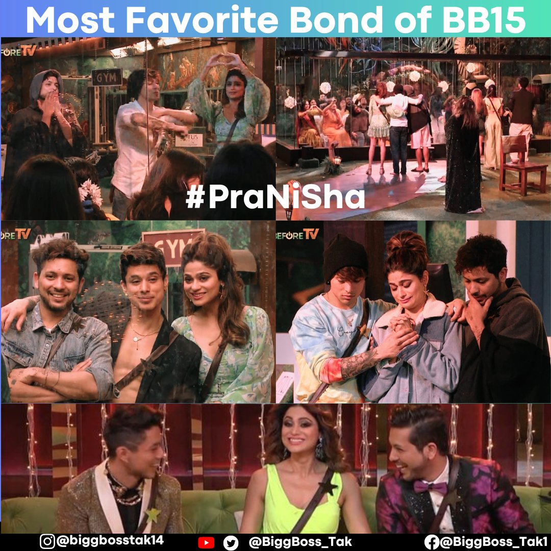 BiggBoss_Tak's tweet photo. Viewers choose #PraNiSha as "Most Favorite Bond of #BiggBoss15 " on #BiggBoss_Tak poll.

#PratikSehajpal , #NishantBhat and #ShamitaShetty

#BB15WithBiggBoss_Tak https://t.co/3FPFkblozY