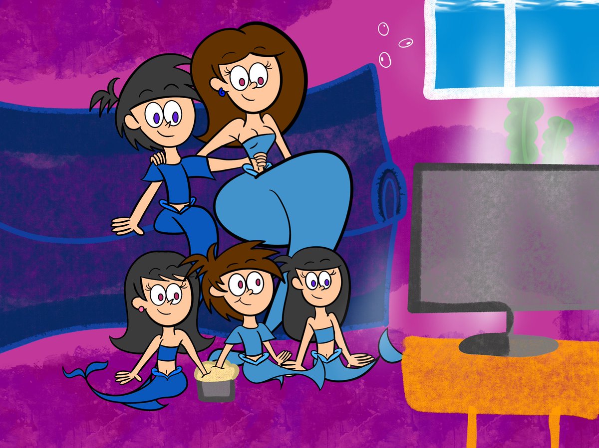 SparkCartoons's tweet photo. After a long day of school and work, the Oceanias all gather around for a little time enjoying some entertainment on TV.
#TheAquaticAdventuresOfLolaOceania #Merpeople #Merfamily #UnderwaterWorld #Cartoon #SparkDoodles #SparkEntertainment #SparkCartoons #SparkAnimationStudios https://t.co/otcIopnbTQ
