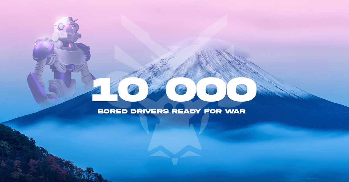 BoredMeka's tweet image. 10 000 Bored Drivers ready for war!
20 WL on this post to celebrate
🍌RT, Like
🍌Follow @BoredMeka 
🍌Tag 3 Friends who are not yet Bored Drivers 

#nft #NFTdrop #NFTs #WLGiveaways #nftart #boredmeka