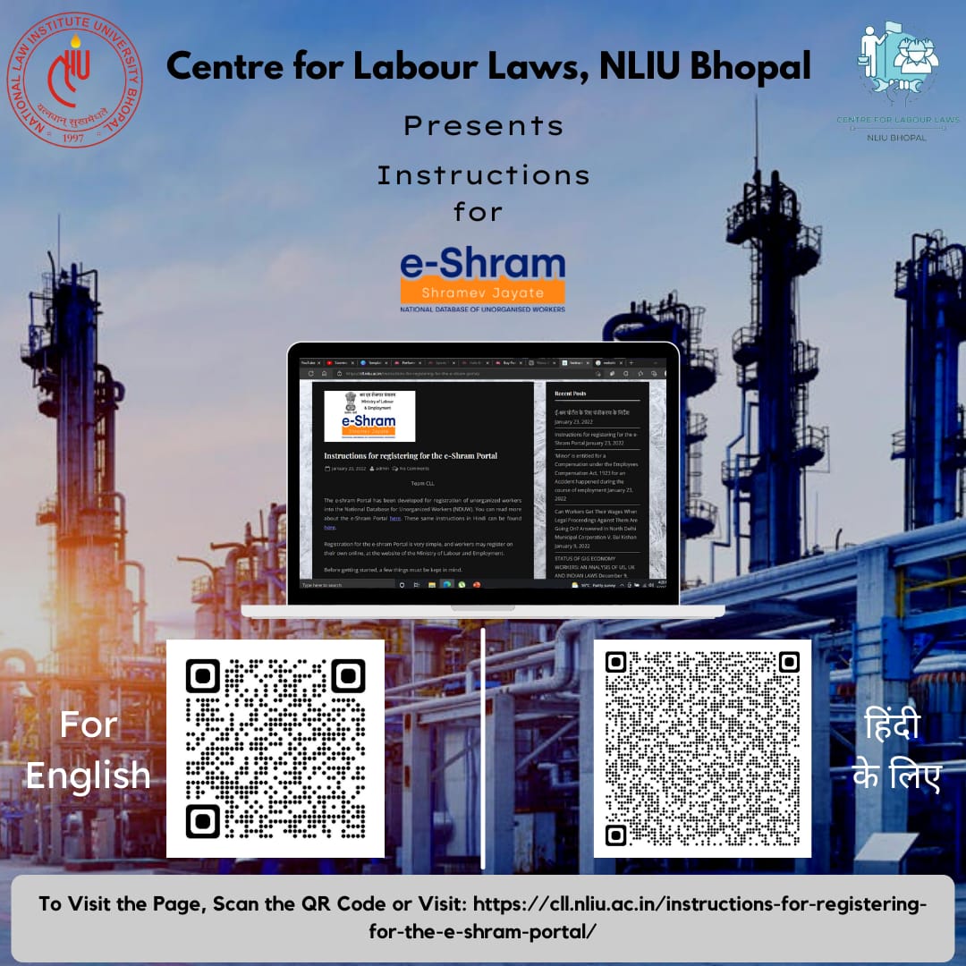 Centre for Labour Laws, NLIU tweet media