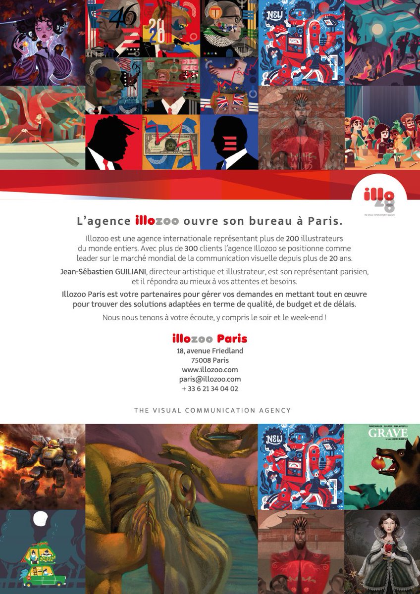 We launched new offices in Paris. 18, Avenue Friedland.
Our agent and Creative Director, Jean-Sébastien Giuliani will be connecting our artists to the visual communication, advertising, publishing, and design markets in France. #Paris #illustrationagency