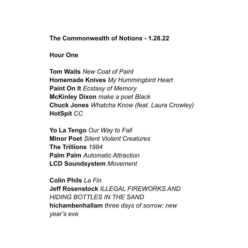 The Commonwealth of Notions on WRIR tweet media