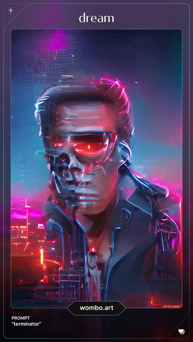 "terminator"で作ったら、めっちゃシュワちゃんぽいの出てきて感動した。 