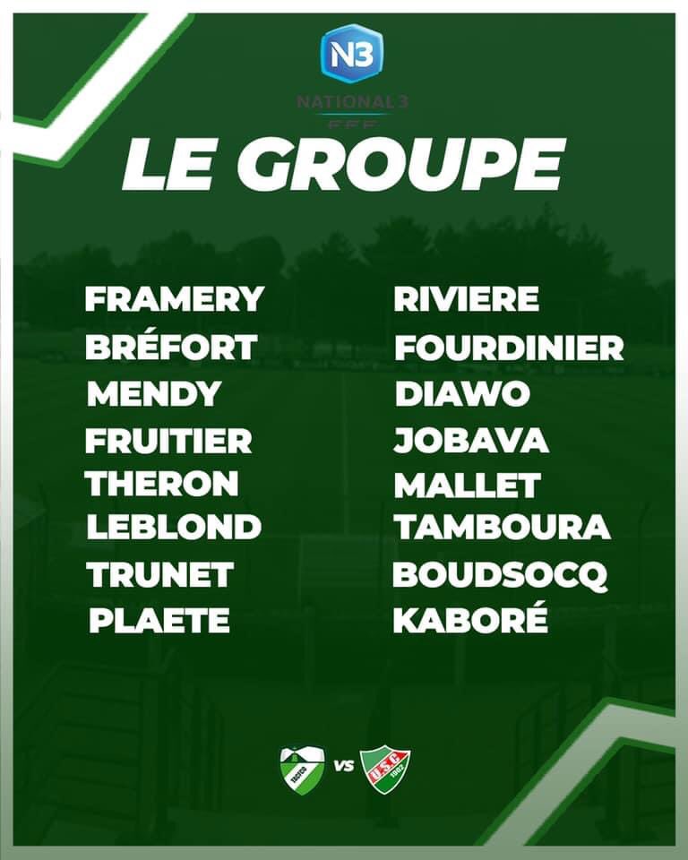 Le groupe pour affronter Chantilly sur le terrain synthétique du Touquet à 18h.

Première apparition dans le groupe pour l’uruguayen Nicolas Mallet Konovaluk.