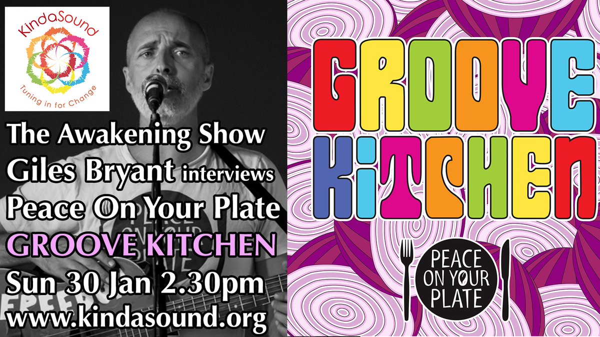 PeacePlate's tweet image. We'll be talking about new single 'Groove Kitchen' on The Awakening Show on @kindasound this afternoon from 2.30pm: kindasound.org

#tunein