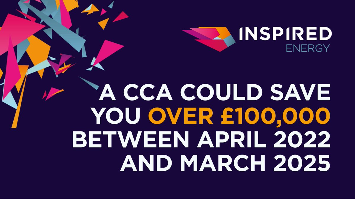 InspiredPLC's tweet photo. Does your business use a lot of energy? 🔌💡⚡
By joining the #CCA scheme, you could save over £100,000 (based on a consumption of 3GWh/yr on electricity and 2.5 GWh/yr on gas) on your #ClimateChangeLevy.
Act fast to secure your saving: https://t.co/x6VEwW2Fpm
#EnergySavings https://t.co/aELJRfghz3