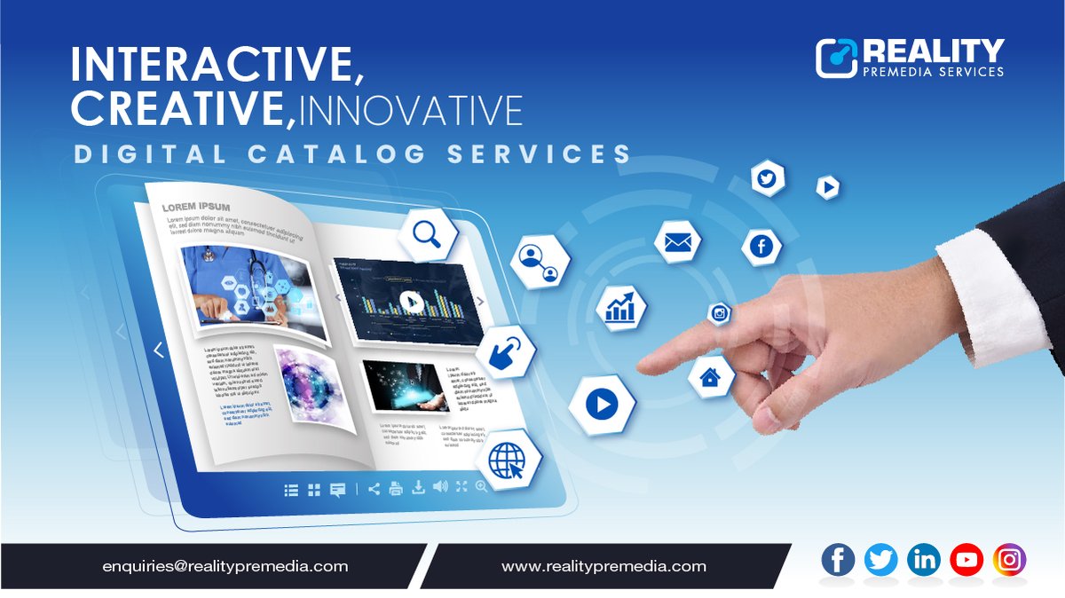 RealityPremedia's tweet image. Reach out to more potential customers—the number of people to whom you can send your catalog is limitless.

To know more - realitypremedia.com/digital-catalo…

#realitypremedia #digitalcatalogs #digitalbrochure #productcatalogs #ecatalogs #engagements #sales #revenue