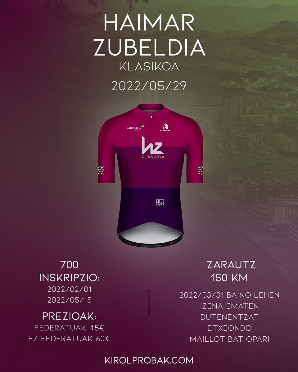 hzubeldia's tweet photo. Bueltan gara!
Estamos de vuelta!
We are back!

#zzelkartea @etxeondo_ @LABORALkutxa @SkodaMenabi @FullgasSport #yogurgoenaga @TurismoZarautz @RealeSeguros1 #izarri_okindegia #pgesalaga #frutasdelhoyo @TrekBikesSpain https://t.co/zTX1cyaRyT