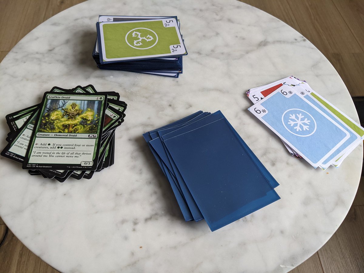 j_steindorfer's tweet photo. We built sooo many #riftforce prototypes. Finally time to harvest them for sleeves and cards. We need them for new games. #boardgame #boredgame #WhatsNext https://t.co/uw8QpdQypD