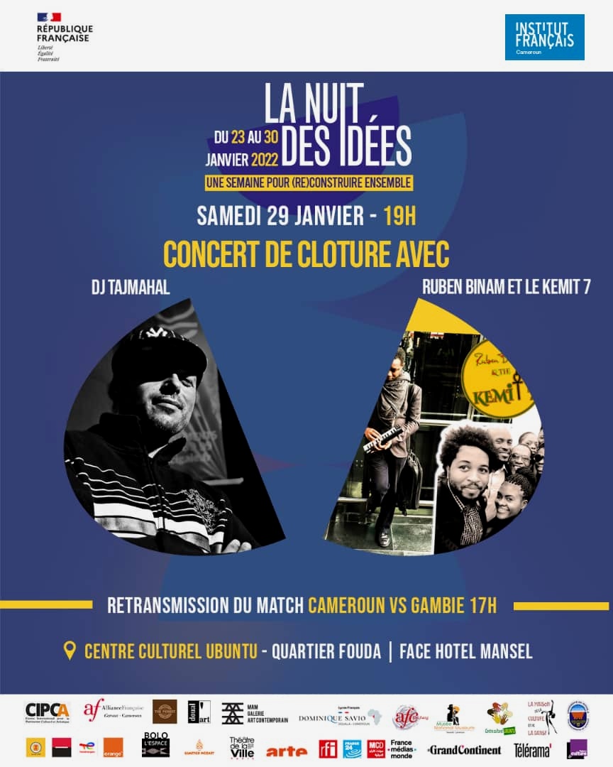 le_4eme_pouvoir's tweet photo. #NuitDesIdées2022
#Yaoundé
#AuProgramme
AU PROGRAMME CE SAMEDI @IFCameroun
#LaNuitDesIdées 2022 dans la ville de Yaoundé ce jour :
Au Centre culturel Ubuntu(Yaoundé)
- 14H30 :
👉🏾 CONFÉRENCE POUR LES AMOUREUX DU HIP-HOP
Chronique d'une déferlante hip-hop avec Dj Tajmahal https://t.co/ACX6Nf8XZC
