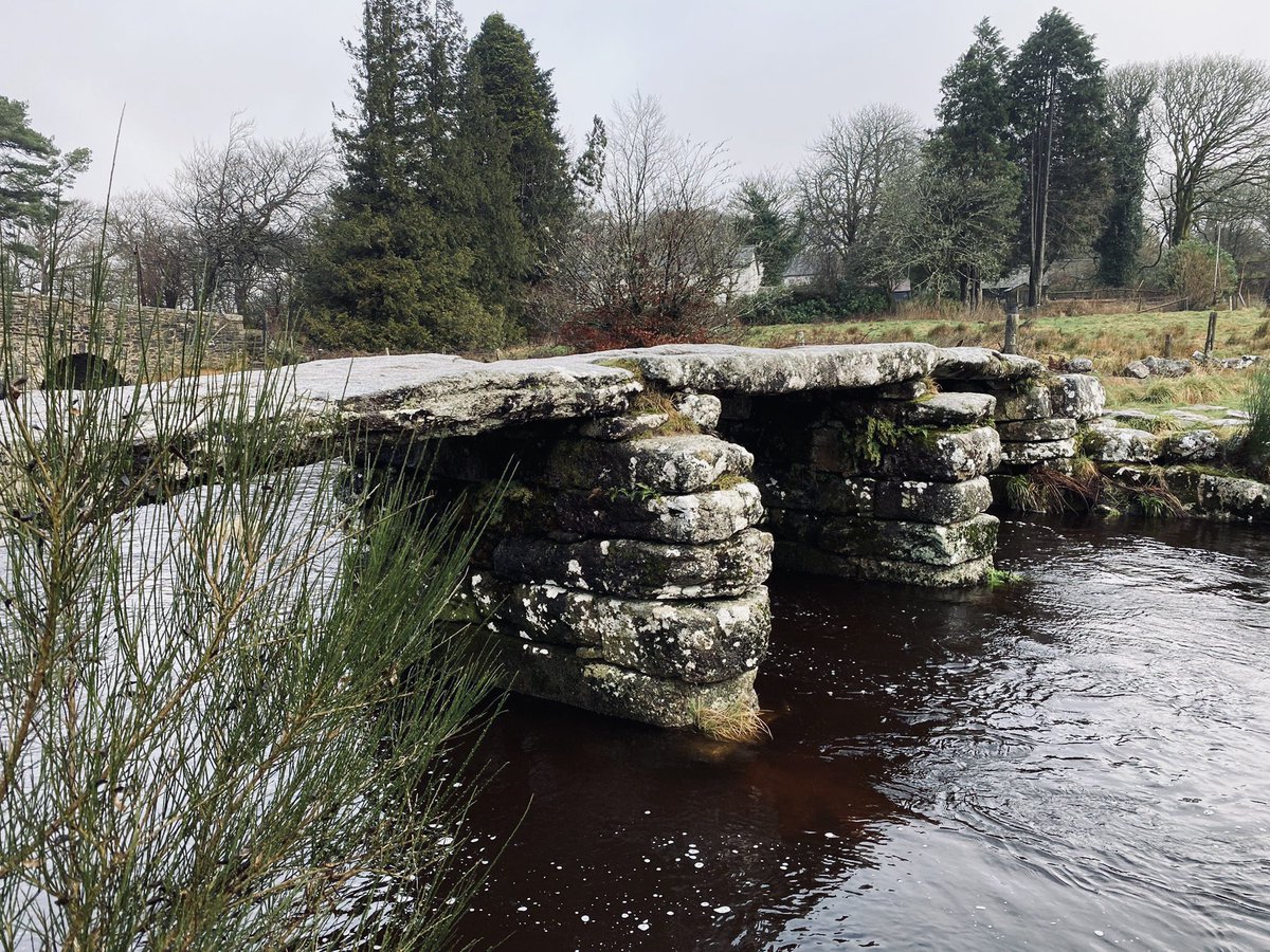 Medieval clapper bridge. #dartmoornationalpark