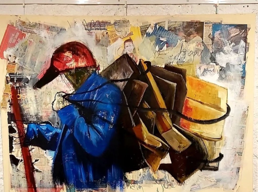 paper collector, 2022, mixed on Canvas, 130x 100 cm. 
#art #arte #contemporarypainting #abstractexpressionism #divyaexpressionism #desinginterior #spiritualpainting #paintingontwitter #artistontwittter #fineart #meditation #modernart