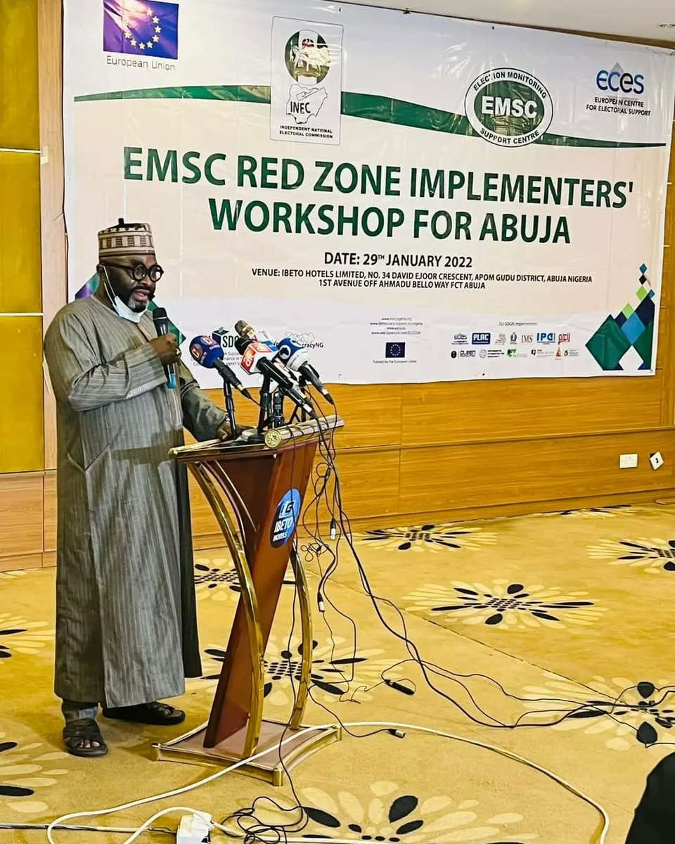 ECESeu's tweet photo. Ongoing: ECES supports the Independent National Electoral Commission of Nigeria to organise the Election Monitoring &amp; Support Centre (EMSC) Red zone Implementers workshop ahead of the FCT Area Council Polls set for 12 February 2022.

#eces4electoralsupport #EU4DemocracyNG l https://t.co/Hn8VuWGmG6