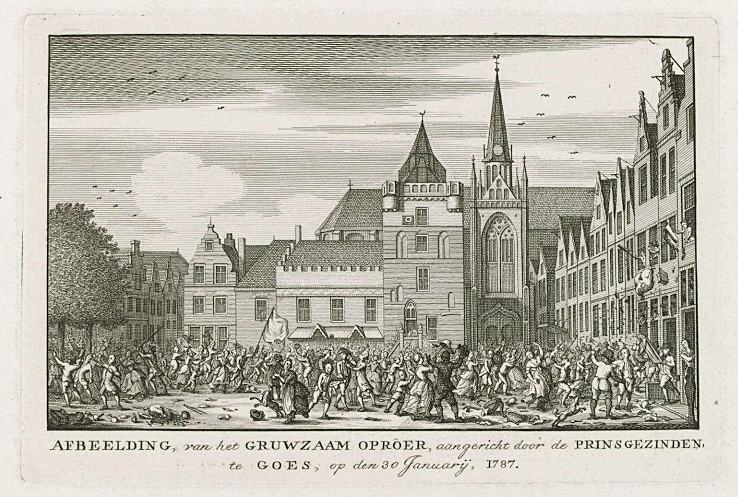 Op deze dag in 1787 brak in Goes het 'gruwzaam' oproer uit naar aanleiding van het verbod van het stadsbestuur op oranjegezinde uitingen (vlaggetjes, roepen van "Oranje boven"). Het verbod moest rust brengen in de gespannen verhoudingen tussen prinsgezinden en patriotten in Goes