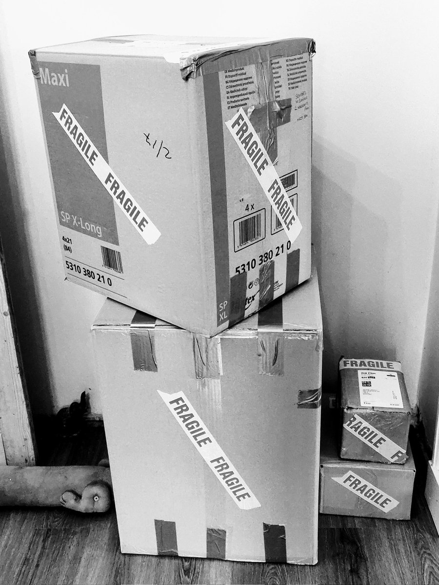 Busy morning packing #raku #spacepots &amp; #stoneware ready to ship.... destination New Brewery Arts  #Cirencester #norfolkpotter .....landing early next week ☺️🚀