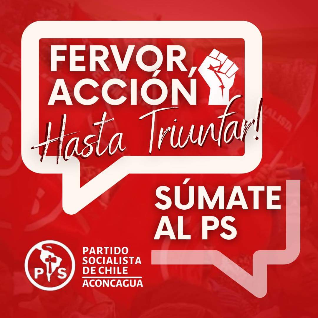 ✊🏼Por un Chile mas #Justo e #Igualitario 
✅Súmate al #PartidoSocialista en #Aconcagua ✊🏼 y juntos sigamos trabajando por la construcción de una sociedad mejor.