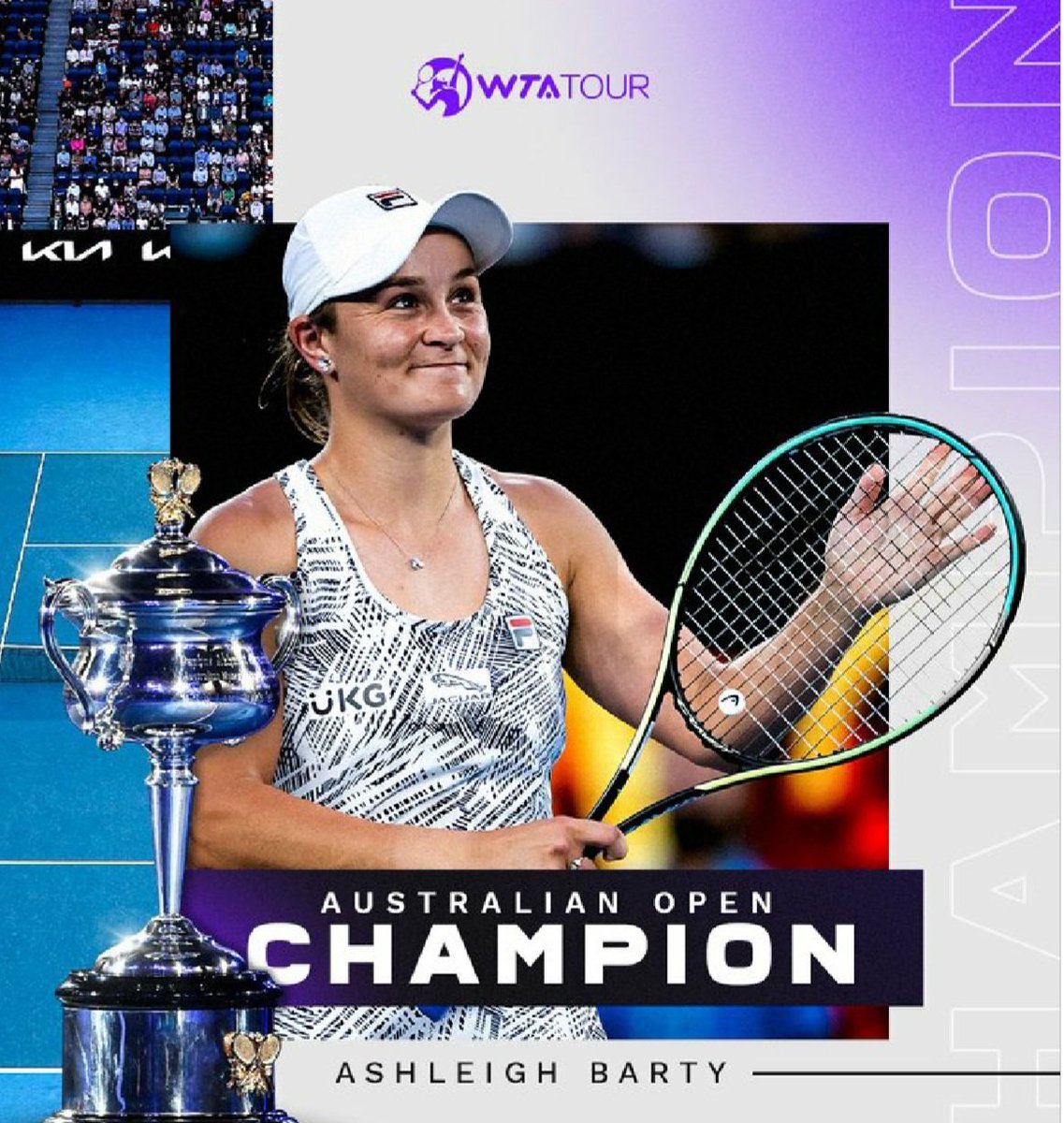 From little things, big things grow. Ash Barty - talented (Grand Slam wins on all 3 surfaces), humble and decent. What a great role model. #AO2022 #AustralianOpen2022  #BartyParty