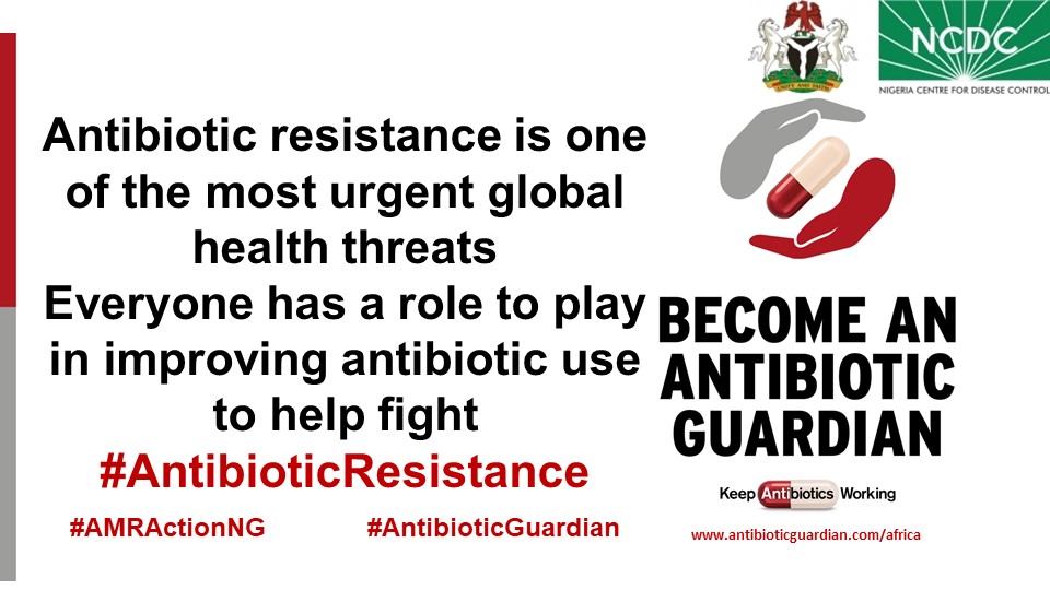 NCDCgov's tweet photo. #AntimicrobialResistance is a global concern affecting everyone, everywhere, including users &amp; non-users of #antimicrobials.

We need to take these medicines carefully, only as prescribed by a physician. 

Use Antimicrobials Responsibly!!! https://t.co/MS1glAyDBL
