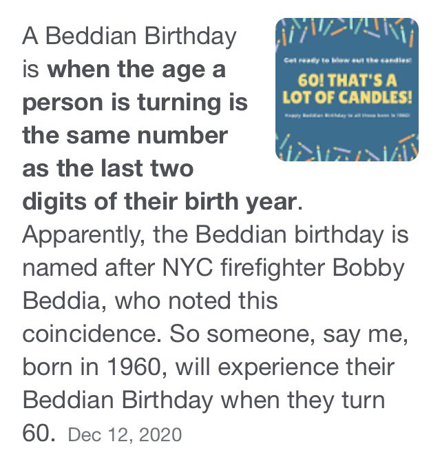 Demetrius G. Revelas on X: "Those of you who were born in 1961 and who are/will be 61 this year, Happy Beddian #Birthday Check it out! https://t.co/OIyYcfVyGP" / X