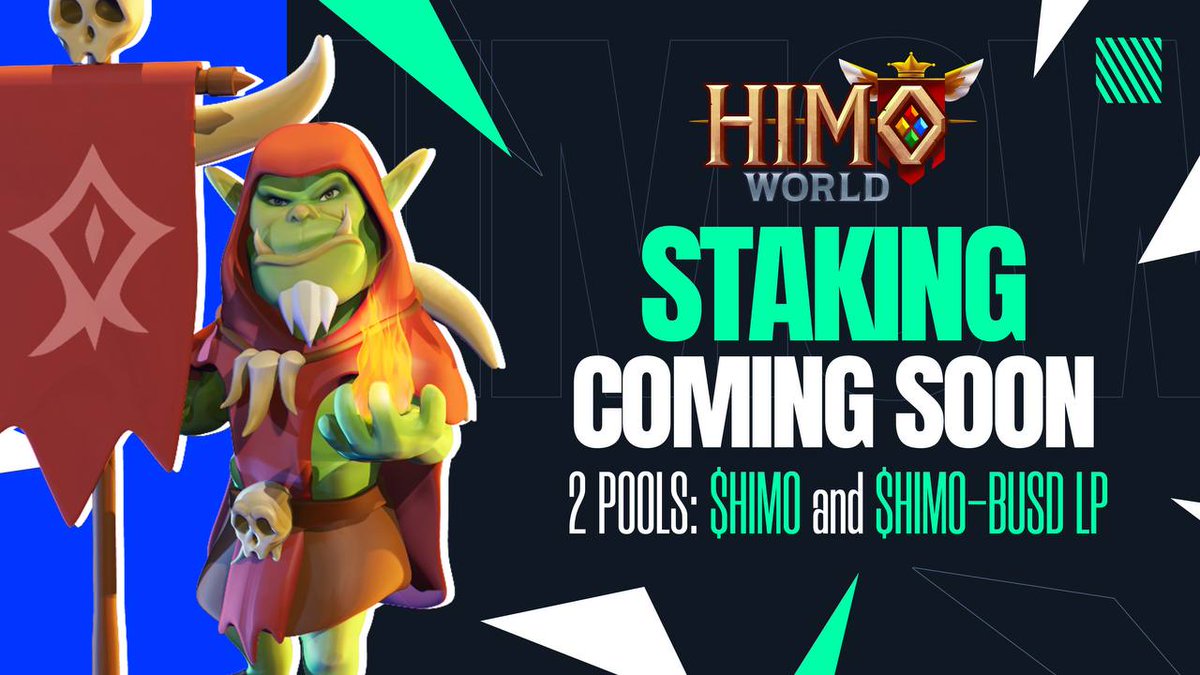 #HimoWorld #Staking feature Teaser is On  🔥

#Behold! Staking feature is coming with:
🔷 $HIMO Pool 
🔷 $HIMO-BUSD LP

Let's prepare $HIMO and ready to join with us

#HIMO