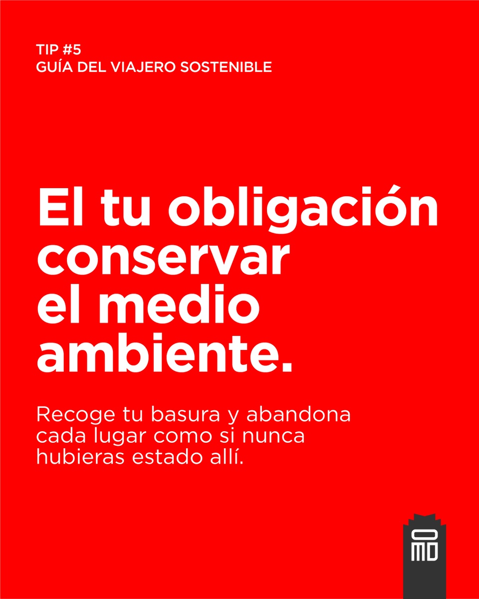 OMDestination's tweet photo. Guía del Viajero Sostenible #5: Es tu obligación conservar el medio ambiente.

#onemoredestination #viajar #sostenibilidad #lugaresincreibles #wanderlust #travel #quote #viajesinolvidables #tesorosescondidos #viajessostenibles https://t.co/vF5wxkZaA2