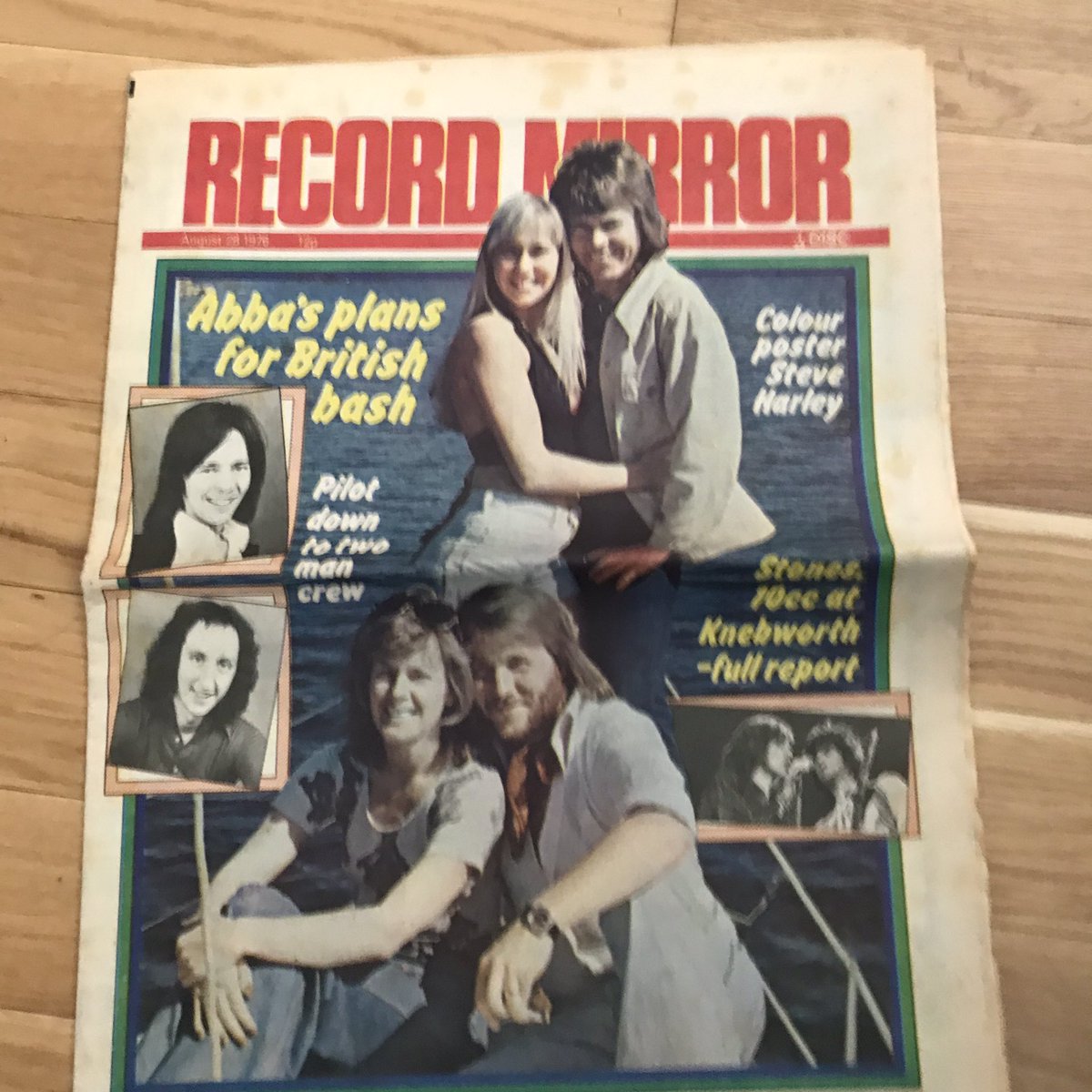Great shot of ABBA on the cover of #Recordmirror in the 70ies! #ABBA #abba #newspaper #music