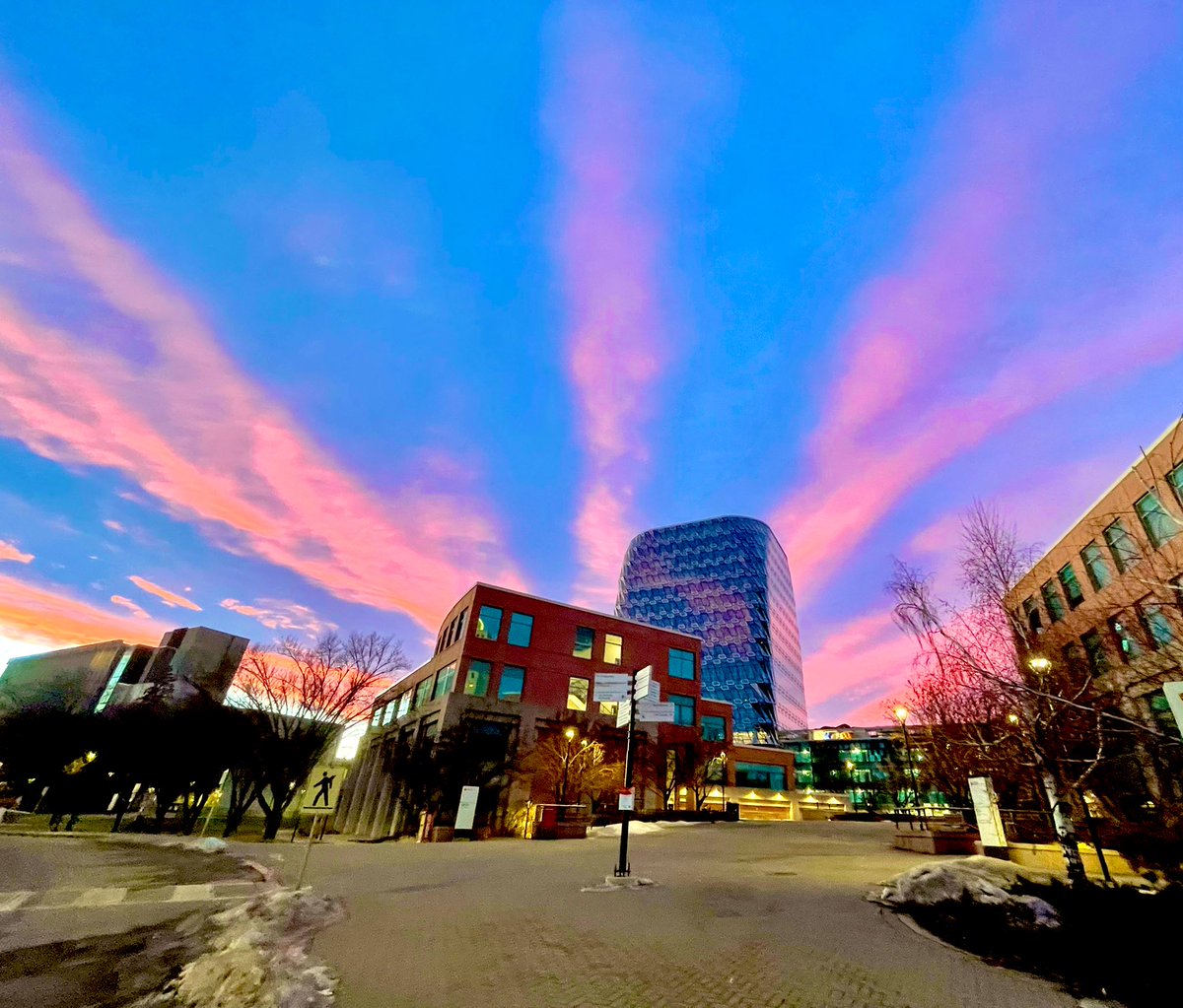 A most stunning Sunset at University of Calgary last evening.