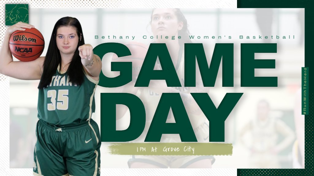 It's GAME DAY! 😤
🆚 : Grove City
⌚: 1 pm      
📍  : Grove City, Pa.  
📊: bit.ly/3ub9L4m
📺: bit.ly/3uaWDMz

#LockTheGate | #RunWithTheHerd | #d3hoops |  🦬 🤘🏽