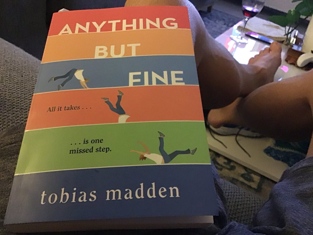 JayCastelletti's tweet photo. Just finished the delightful #AnythingButFine by talented author, @tobias_madden. So much to love about his protagonist Luca, his best-ever Muslim friend, Amina, and poor, confused Jordan. And who doesnβt love a happy ending, no pun intended. https://t.co/tv0sMyyGZR